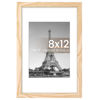 Picture of upsimples 8x12 Picture Frame, Display Pictures 6x8 with Mat or 8 x 12 Without, Wall Hanging Photo Frames, Natural, 1 Pack