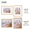 Picture of upsimples 8.5 By 11 Picture Frame, Display Pictures 6x8 with Mat or 8.5 x 11 Without, Wall Hanging Photo Frames, Natural, 1 Pack