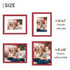 Picture of upsimples 8x10 Picture Frame, Display Pictures 5x7 with Mat or 8 x 10 Without, Wall Hanging Photo Frames, Red, 1 Pack