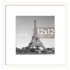 Picture of upsimples 12x12 Picture Frame, Display Pictures 8x8 with Mat or 12 x 12 Without, Wall Hanging Square Frames, White, 1 Pack