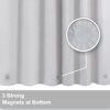 Picture of Barossa Design Gray Silver Long Shower Curtain Liner 78" Height - 3 Magnets & Waterproof Lightweight PEVA Shower Liner for Bath Tub, PVC Free, Metal Grommets, Silver Gray, 72x78