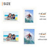 Picture of upsimples 5x7 Picture Frame, Display Pictures 4x6 with Mat or 5 x 7 Without, Wall Hanging Photo Frames, White, 1 Pack