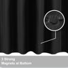 Picture of Barossa Design 54W x 78H Stall Shower Curtain Liner Black - Waterproof Lightweight PEVA Plastic Shower Liner with 3 Magnets & Metal Grommets - Black