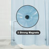Picture of Barossa Design Extra Long Clear Blue Shower Curtain Liner with 3 Magnets - 72" x 84" XL, Waterproof PEVA Lightweight Shower Liner for Bathroom, PVC Free, Metal Grommets - Clear Blue, 72x84