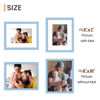 Picture of upsimples 8x10 Picture Frame, Display Pictures 5x7 with Mat or 8 x 10 Without, Wall Hanging Photo Frames, Blue, 1 Pack