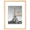 Picture of upsimples 12x16 Picture Frame, Display Pictures 8.5x11 with Mat or 12 x 16 Without, Wall Hanging Poster Frames, Natural, 1 Pack