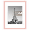 Picture of upsimples 11x14 Picture Frame, Display Pictures 8x10 with Mat or 11 x 14 Without, Wall Hanging Photo Frames, Pink, 1 Pack