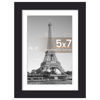 Picture of upsimples 5x7 Picture Frame, Display Pictures 4x6 with Mat or 5 x 7 Without, Wall Hanging Photo Frames, Black, 1 Pack