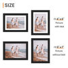 Picture of upsimples 5x7 Picture Frame, Display Pictures 4x6 with Mat or 5 x 7 Without, Wall Hanging Photo Frames, Black, 1 Pack