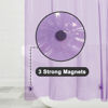 Picture of Barossa Design Extra Long Shower Curtain Liner with 3 Magnets - 72" x 84" XL, Waterproof PEVA Lightweight Shower Liner for Bathroom, PVC Free, Metal Grommets - Clear Lavender, 72x84