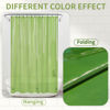 Picture of Barossa Design Clear Green Long Shower Curtain Liner 78" Height - 3 Magnets & Waterproof Lightweight PEVA Shower Liner for Bath Tub, PVC Free, Metal Grommets, Clear Green, 72x78