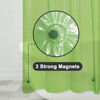 Picture of Barossa Design Clear Green Long Shower Curtain Liner 78" Height - 3 Magnets & Waterproof Lightweight PEVA Shower Liner for Bath Tub, PVC Free, Metal Grommets, Clear Green, 72x78