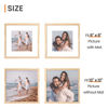 Picture of upsimples 12x12 Picture Frame, Display Pictures 8x8 with Mat or 12 x 12 Without, Wall Hanging Square Frames, Natural, 1 Pack