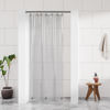 Picture of Barossa Design Clear Black Stall Shower Curtain Liner with 3 Magnets - 36" x 72" Waterproof PEVA Plastic Shower Liner for Small Bathroom, Lightweight Shower Curtain, Metal Grommets - Clear Black