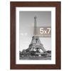 Picture of upsimples 5x7 Picture Frame, Display Pictures 4x6 with Mat or 5 x 7 Without, Wall Hanging Photo Frames, Brown, 1 Pack