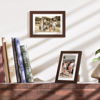 Picture of upsimples 5x7 Picture Frame, Display Pictures 4x6 with Mat or 5 x 7 Without, Wall Hanging Photo Frames, Brown, 1 Pack