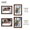Picture of upsimples 5x7 Picture Frame, Display Pictures 4x6 with Mat or 5 x 7 Without, Wall Hanging Photo Frames, Brown, 1 Pack