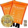 Picture of Supa Ant Emergency Fire Blanket for Home and Kitchen - 2 Pack 1500F High Visibility (Glow in The Dark) Smother Kitchen Fire Blanket - CE Certified Hero Fire Blankets Emergency for Home (47in)