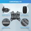 Picture of ZELUS Weighted Vest, 6lb/8lb/12lb/16lb/20lb/25lb/30lb Weight Vest with Reflective Stripe for Workout, Strength Training, Running, Fitness, Muscle Building, Weight Loss, Weightlifting, Grey(16 lb)