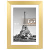 Picture of upsimples 5x7 Picture Frame, Display Pictures 4x6 with Mat or 5 x 7 Without, Wall Hanging Photo Frames, Gold, 1 Pack