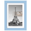 Picture of upsimples 5x7 Picture Frame, Display Pictures 4x6 with Mat or 5 x 7 Without, Wall Hanging Photo Frames, Blue, 1 Pack