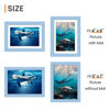 Picture of upsimples 5x7 Picture Frame, Display Pictures 4x6 with Mat or 5 x 7 Without, Wall Hanging Photo Frames, Blue, 1 Pack