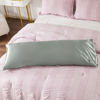 Picture of Bedsure Body Pillow Cover 20x54 Inches - Grey Satin Similar to Silk Pillowcase for Hair and Skin, Cooling and Silky Long Body Pillow Pillowcase with Envelope Closure, Gifts for Women Men
