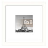 Picture of upsimples 8x8 Picture Frame, Display Pictures 4x4 with Mat or 8x8 Without Mat, Wall Hanging Photo Frame, White, 1 Pack