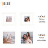 Picture of upsimples 8x8 Picture Frame, Display Pictures 4x4 with Mat or 8x8 Without Mat, Wall Hanging Photo Frame, White, 1 Pack