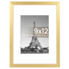 Picture of upsimples 9x12 Picture Frame, Display Pictures 6x8 with Mat or 9x12 Without Mat, Wall Hanging Photo Frame, Gold, 1 Pack