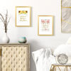 Picture of upsimples 9x12 Picture Frame, Display Pictures 6x8 with Mat or 9x12 Without Mat, Wall Hanging Photo Frame, Gold, 1 Pack