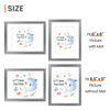 Picture of upsimples 8.5x11 Picture Frame, Display Pictures 6x8 with Mat or 8.5x11 Without Mat, Wall Hanging Photo Frame, Metallic Gray, 1 Pack