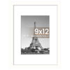 Picture of upsimples 9x12 Picture Frame, Display Pictures 6x8 with Mat or 9x12 Without Mat, Wall Hanging Photo Frame, White, 1 Pack