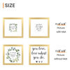 Picture of upsimples 8x8 Picture Frame, Display Pictures 4x4 with Mat or 8x8 Without Mat, Wall Hanging Photo Frame, Gold, 1 Pack