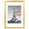 Picture of upsimples A4 Picture Frame, Display Pictures 6x8 with Mat or 8.3x11.7 Without Mat, Wall Hanging Photo Frame, Gold, 1 Pack