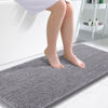 Picture of OLANLY Bathroom Rugs 47x24, Extra Soft Absorbent Chenille Bath Rugs, Rubber Backing Quick Dry, Machine Washable Bath Mats for Bathroom Floor, Tub and Shower, Home Decor Accessories, Grey