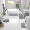 Picture of OLANLY Bathroom Rugs 47x24, Extra Soft Absorbent Chenille Bath Rugs, Rubber Backing Quick Dry, Machine Washable Bath Mats for Bathroom Floor, Tub and Shower, Home Decor Accessories, Grey