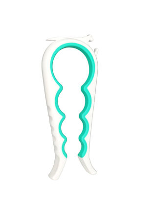 Picture of Otstar Jar Opener Bottle Opener and Can Opener for Weak hands, Seniors with Arthritis and Anyone with Low Strength, Mutil Jar Opener Get Lids Off Easily (White and Cyan)