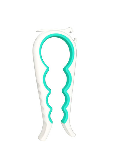 Picture of Otstar Jar Opener Bottle Opener and Can Opener for Weak hands, Seniors with Arthritis and Anyone with Low Strength, Mutil Jar Opener Get Lids Off Easily (White and Cyan)