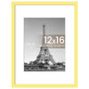 Picture of upsimples 12x16 Picture Frame, Display Pictures 8.5x11 with Mat or 12x16 Without Mat, Wall Hanging Photo Frame, Yellow, 1 Pack