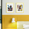 Picture of upsimples 12x16 Picture Frame, Display Pictures 8.5x11 with Mat or 12x16 Without Mat, Wall Hanging Photo Frame, Yellow, 1 Pack