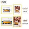 Picture of upsimples 12x16 Picture Frame, Display Pictures 8.5x11 with Mat or 12x16 Without Mat, Wall Hanging Photo Frame, Yellow, 1 Pack