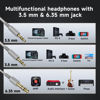 Picture of OneOdio Wired Over Ear Headphones Hi-Res Studio Monitor & Mixing DJ Stereo Headsets with 50mm Drivers and 1/4 to 3.5mm Jack for AMP Computer Recording Podcast Keyboard Guitar Laptop - Silver