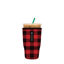 Picture of Sok It Java Sok Iced Coffee & Cold Soda Insulated Neoprene Cup Sleeve (Buffalo Check, Large: 30-32oz)