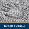 Picture of OLANLY Bathroom Rugs 47x17, Extra Soft Absorbent Chenille Bath Rugs, Rubber Backing Quick Dry, Machine Washable Bath Mats for Bathroom Floor, Tub and Shower, Home Decor Accessories, Grey
