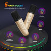Picture of Karaoke Machine for Kids Adults, Portable Bluetooth Mini Karaoke Microphone Singing Speaker with 2 Wireless Mic and Light,Toys for All Smartphones,Birthday, Family,Home Party (Gold)
