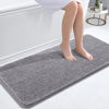 Picture of OLANLY Bathroom Rugs 47x20, Extra Soft Absorbent Chenille Bath Rugs, Rubber Backing Quick Dry, Machine Washable Bath Mats for Bathroom Floor, Tub and Shower, Home Decor Accessories, Grey