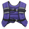 Picture of ZELUS Weighted Vest, 6lb/8lb/12lb/16lb/20lb/25lb/30lb Weight Vest with Reflective Stripe for Workout, Strength Training, Running, Fitness, Muscle Building, Weight Loss, Weightlifting, Violet(16 lb)