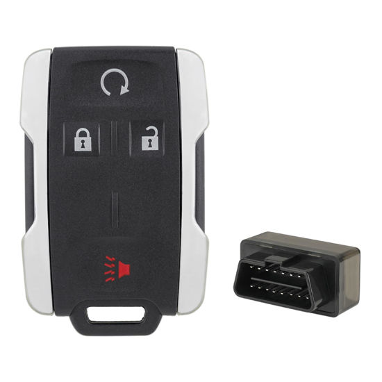 Picture of Key Fob Remote Replacement Fits for 4 Button Chevy Silverado Colorado GMC Sierra Canyon 2014 2015 2016 2017 2018 2019 (M3N-32337100)