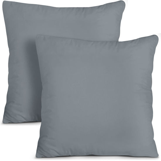 Picture of Utopia Bedding Throw Pillows Insert (Pack of 2, Grey) - 22 x 22 Inches Bed and Couch Pillows - Indoor Decorative Pillows